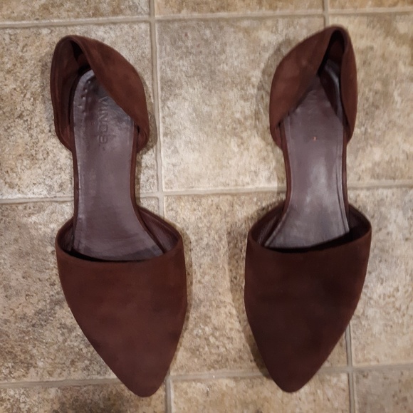 Vince Women's Nina D'Orsay Suede Flats. Made in Italy. - Picture 4 of 10
